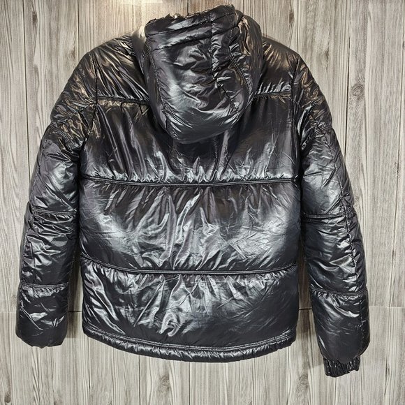 Kendall Kylie Black REVERSIBLE Puffer Coat Jacket - Women's Size M NEW - Picture 8 of 8